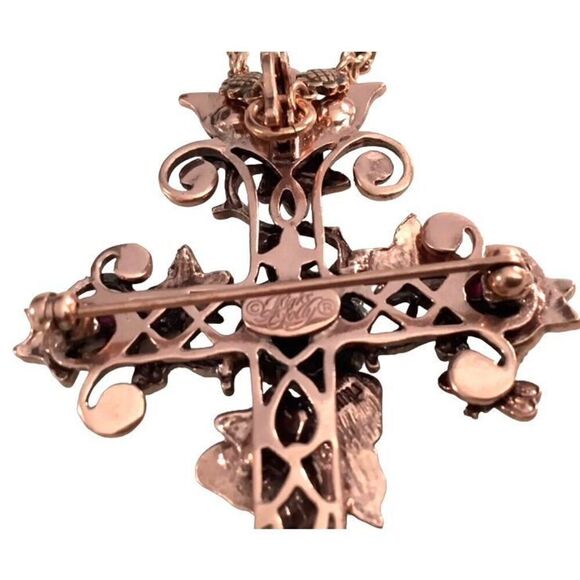 Kirks Folly Mother Earth Cross Pin/Pendant Necklace - Picture 5 of 11